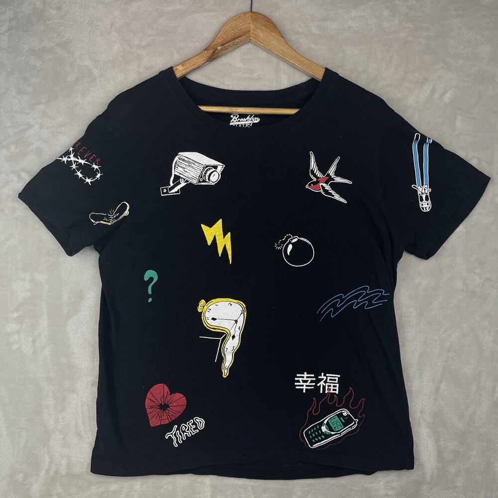 Brooklyn Cloth Co T Shirt Women's L Indie Sleaze Surrealist Dali Tee Skater